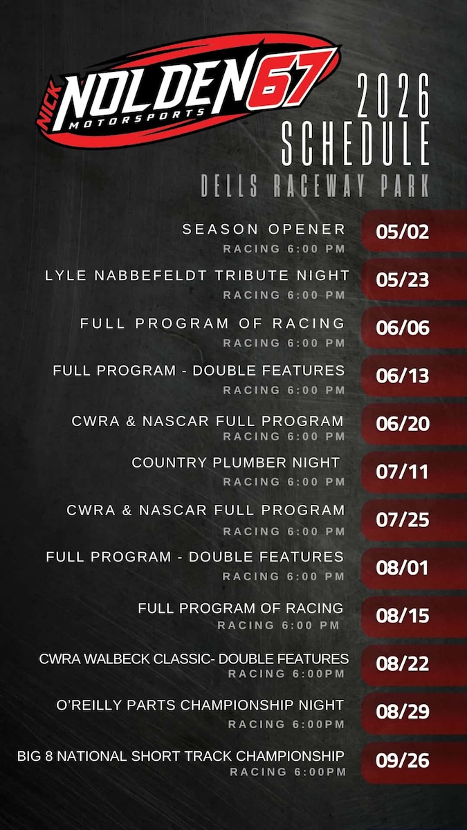 Nick Nolden race schedule