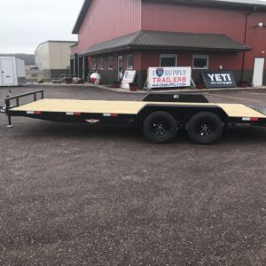 side view of car hauling trailer by H&H at I39 Supply