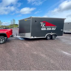 TK Construction trailer decal TK Construction trailer decal