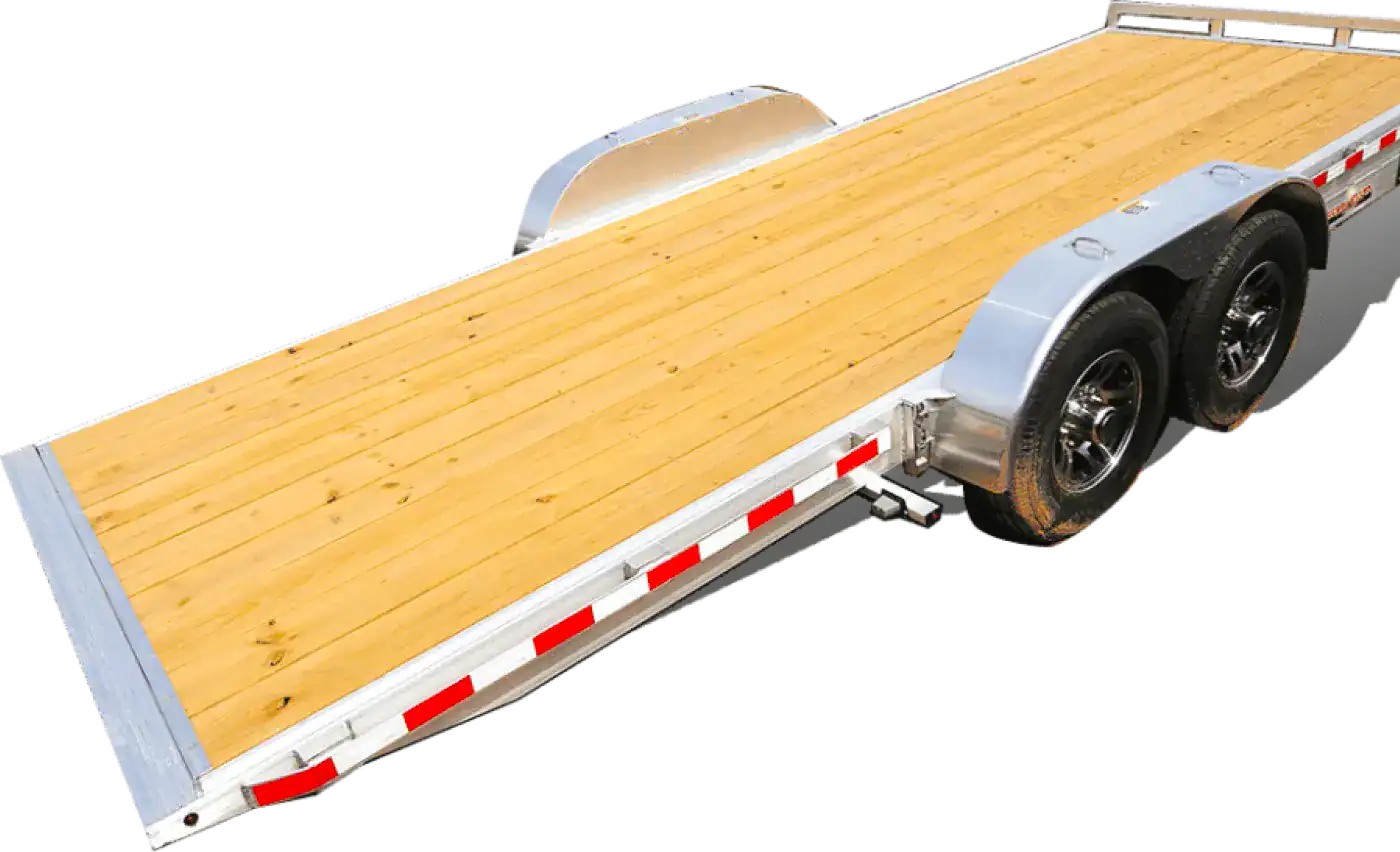 Wood and steel car hauler trailer1