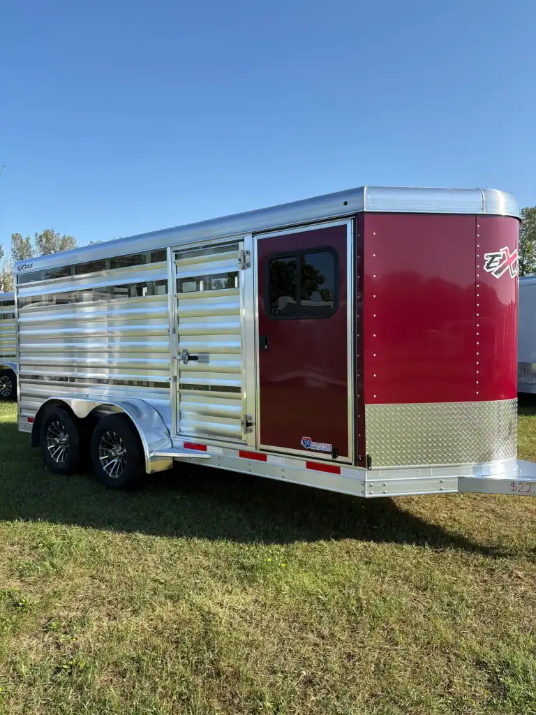 2026 Exiss Aluminum 7×16 Livestock Trailer – 74″ Interior, Pen System, Ramp
